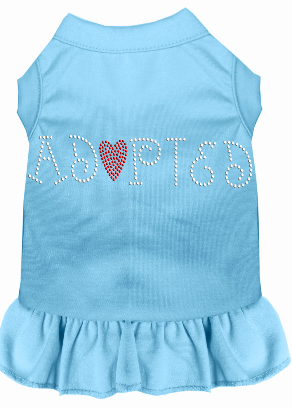 Adopted Rhinestone Dress Baby Blue Lg